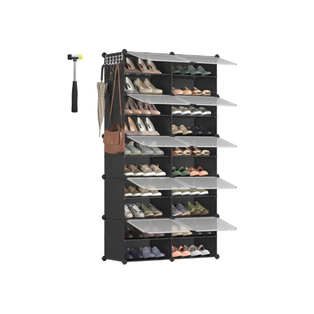 Shoe Organizer Cabinet With Doors 4 To 10 Cubes