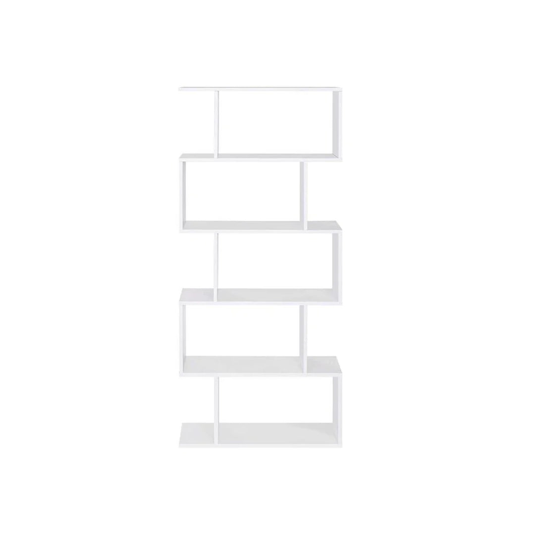 5 Tier Wooden Bookcase, 62.6 Inch Storage Shelf