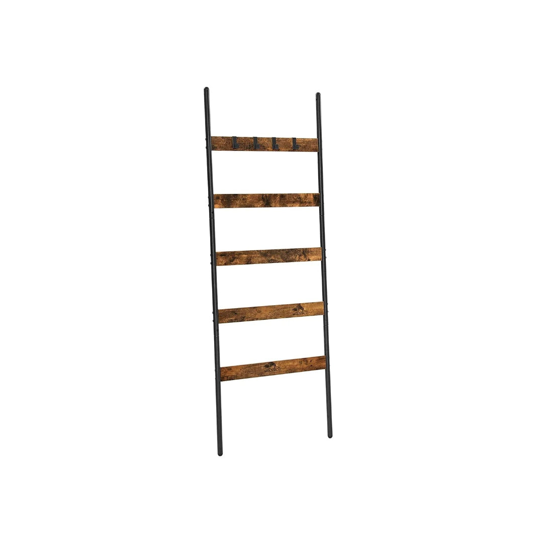 Ladder Shelf 5-Tier Blanket Rack Storage 25.6in Wide