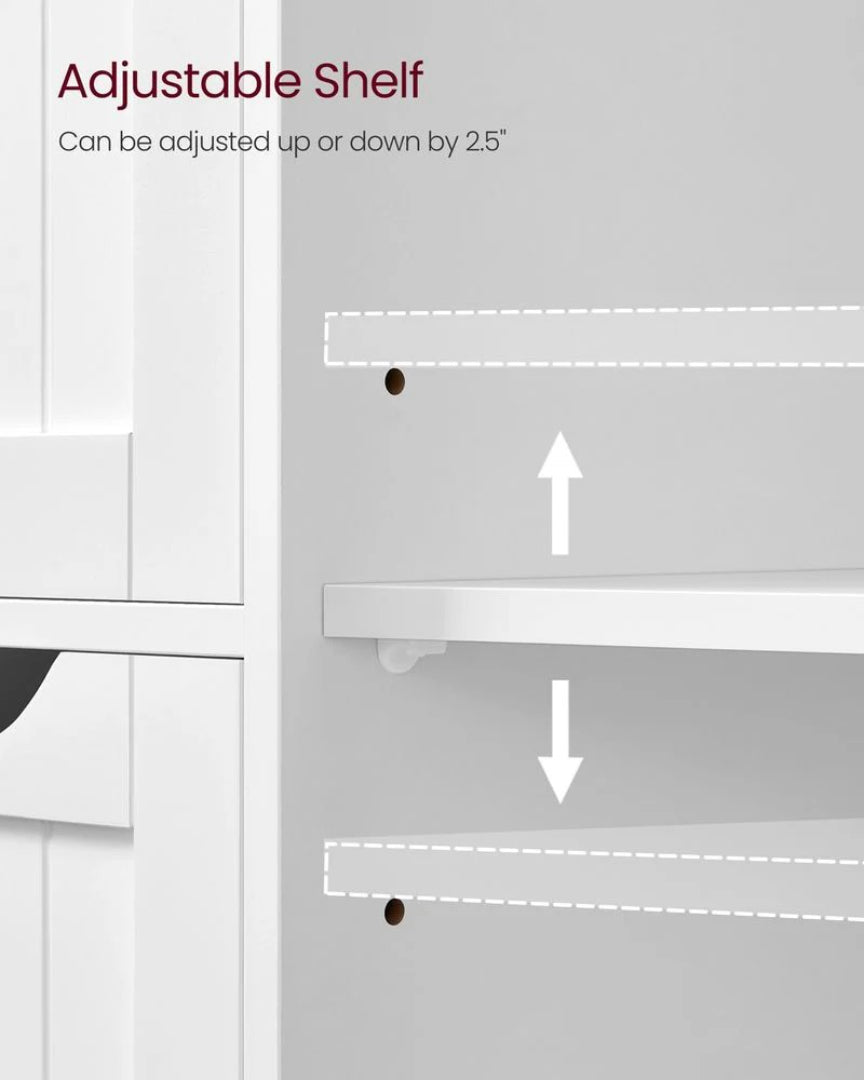 Bathroom Storage Cabinet With 3 Drawers Freestanding 23.6in Wide