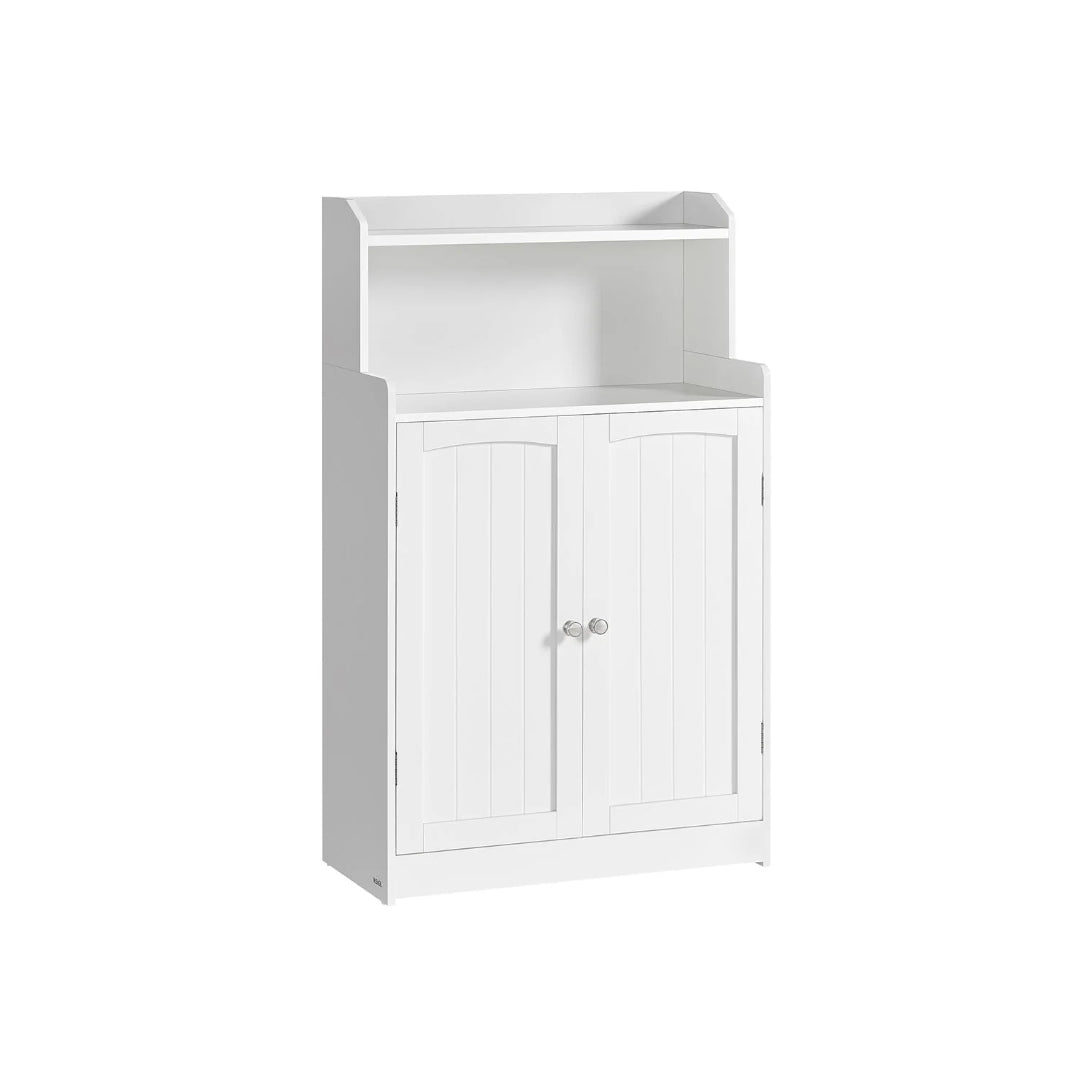 Bathroom Storage Cabinet With 2 Doors Adjustable Shelves