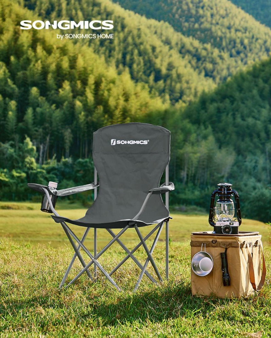 Camping Chairs Set of 2 Folding Chairs 330lb Capacity 35.4in Portable