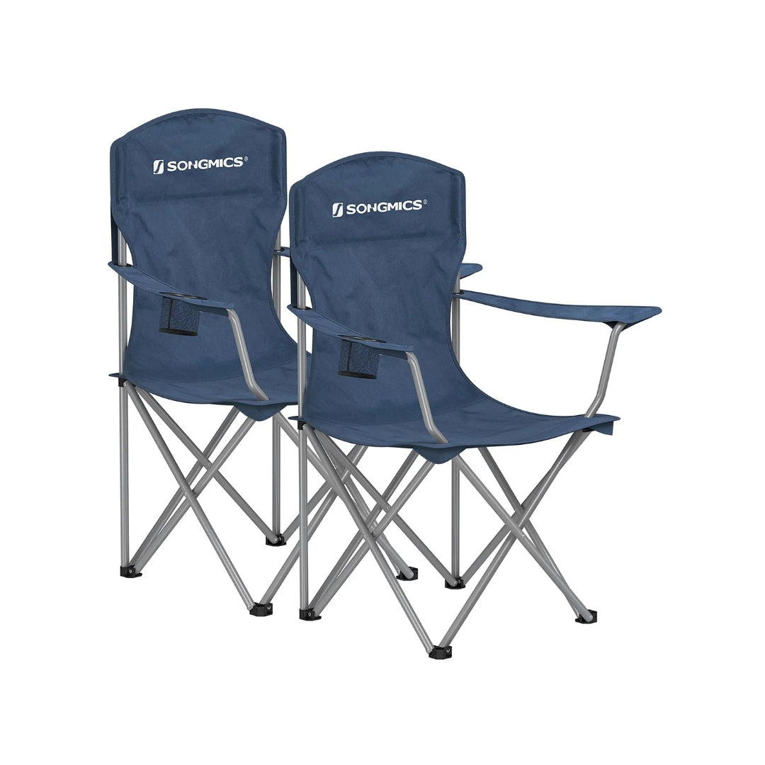 Camping Chairs Set of 2 Folding Chairs 330lb Capacity 35.4in Portable