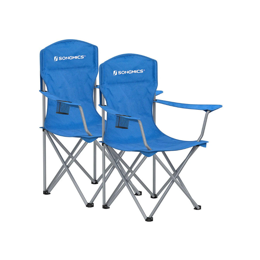 Camping Chairs Set of 2 Folding Chairs 330lb Capacity 35.4in Portable