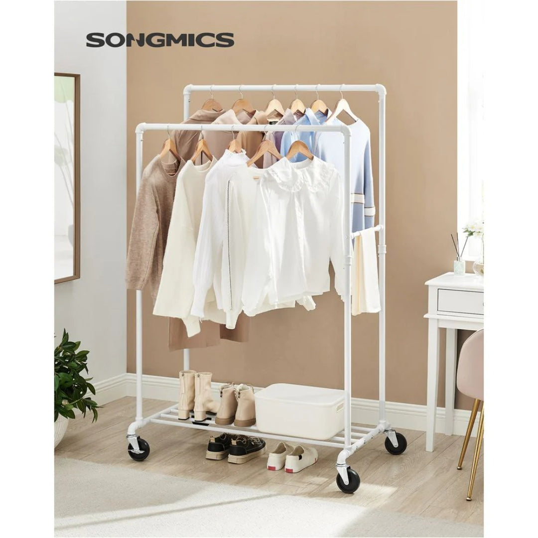 Clothing Rack With Shelf Heavy Duty Rolling Garment Rack 39.4in
