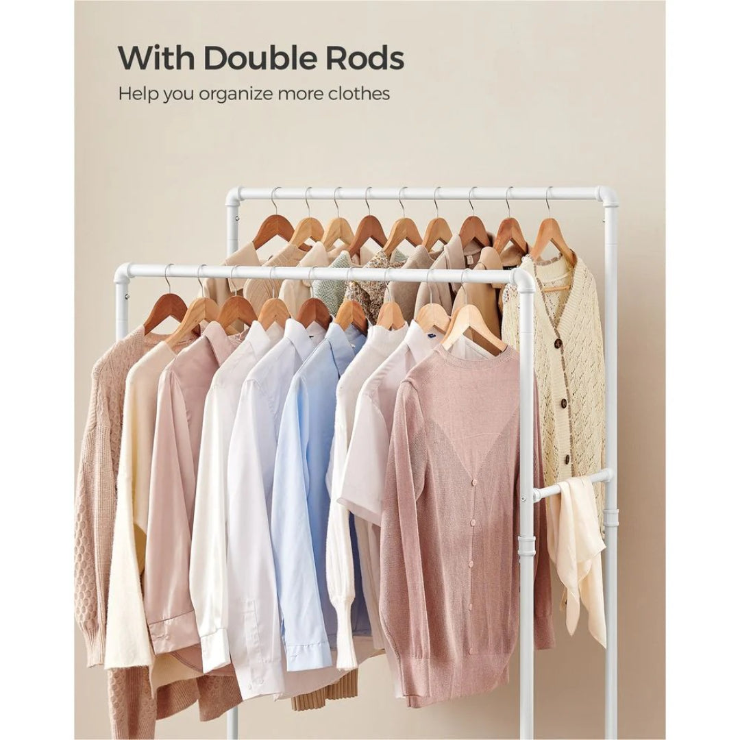 Clothing Rack With Shelf Heavy Duty Rolling Garment Rack 39.4in