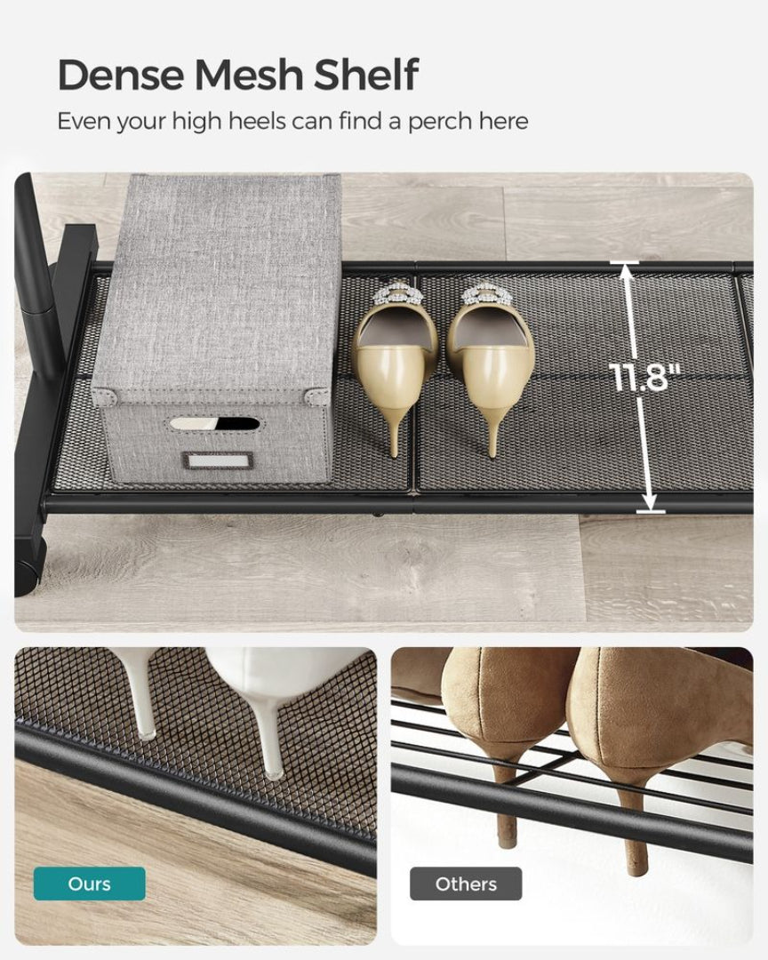Clothes Rack With Wheels Metal Garment Rack 35.8in Wide