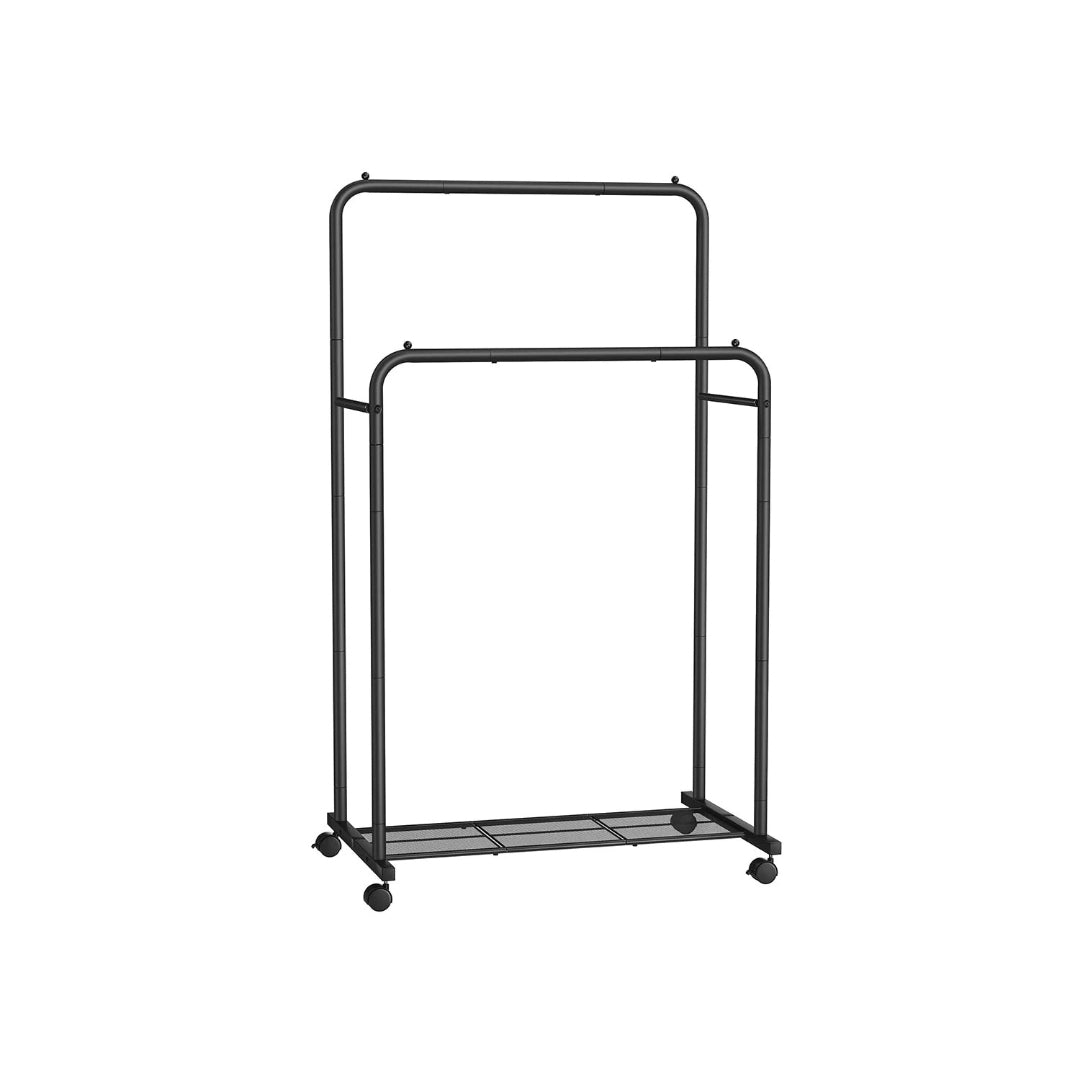 Clothes Rack With Wheels Metal Garment Rack 35.8in Wide