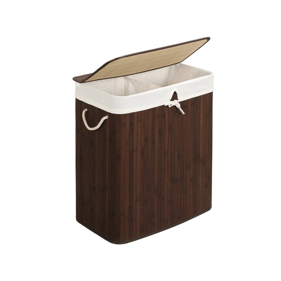 Laundry Hamper With Lid 2 Section 21.99 Gallon Sorter