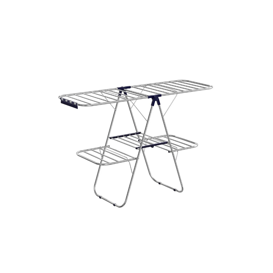 Clothes Drying Rack Foldable 2-Level With Adjustable Wings 67.3in