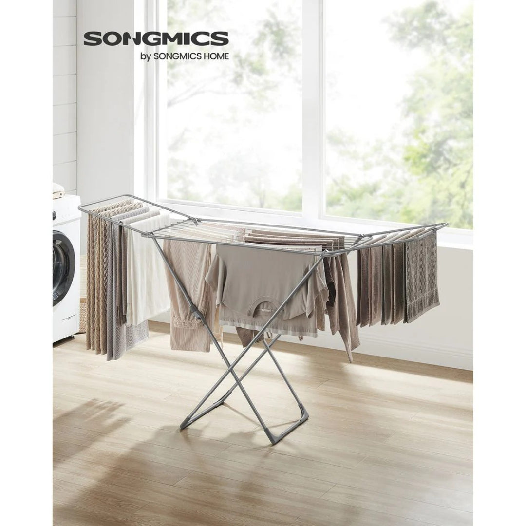 Clothes Drying Rack Foldable Gullwing Airer 71.7in Wide