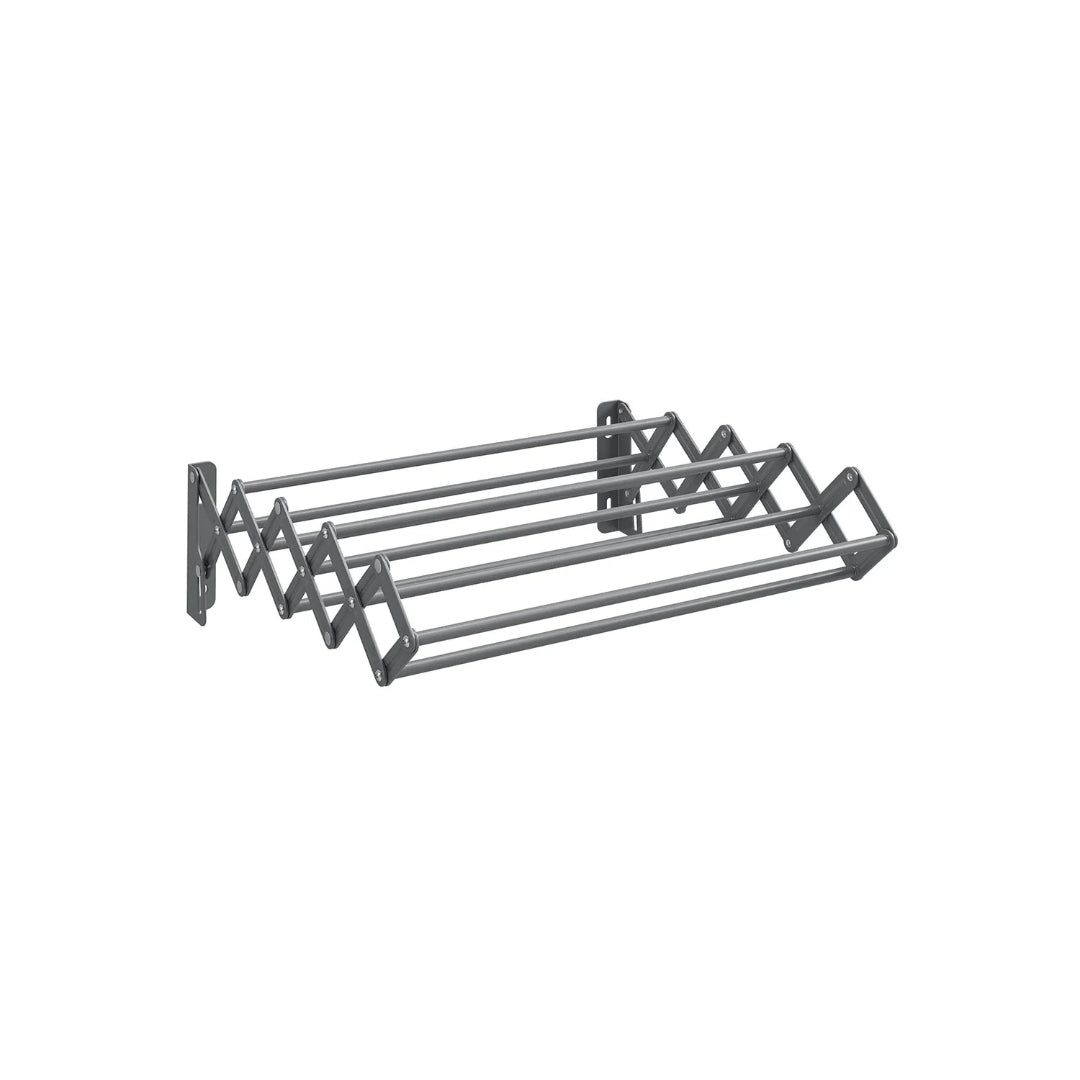 Wall Mounted Clothes Drying Rack Expandable 9 Rod Steel Airer