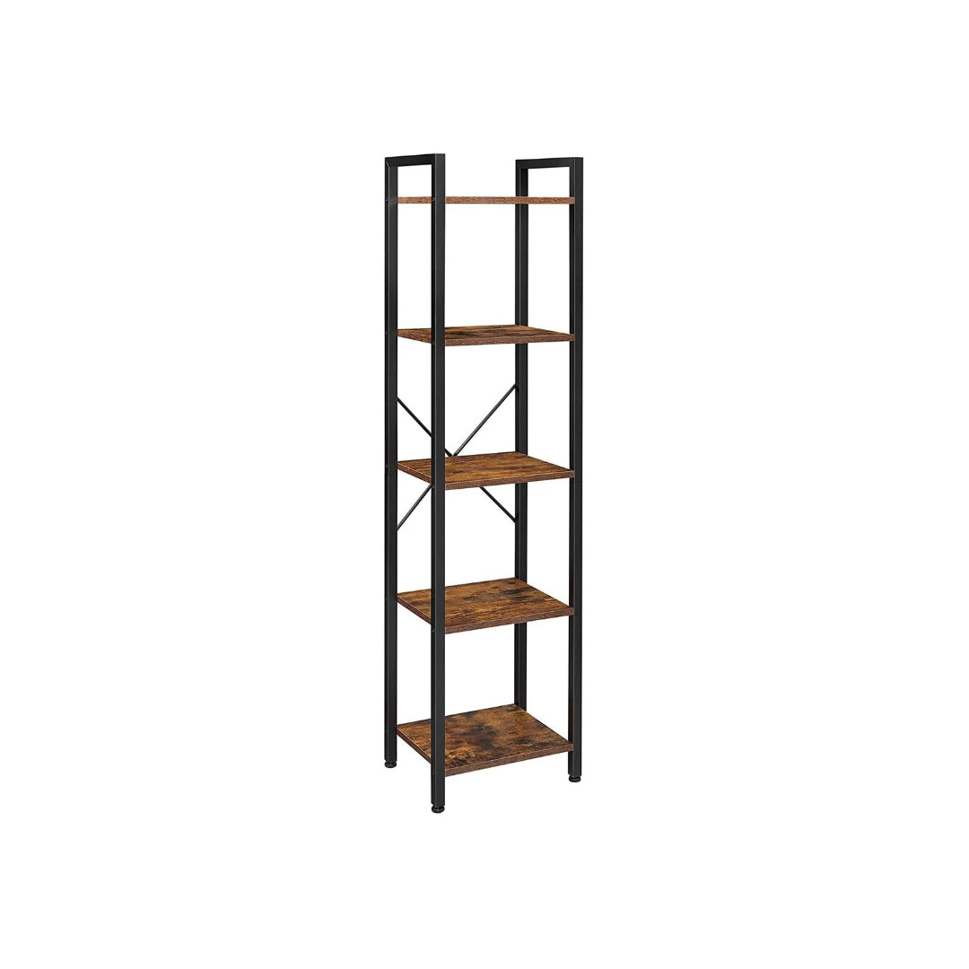 5 Tier Storage Shelving Unit, 60.6 Inch Narrow Bookcase
