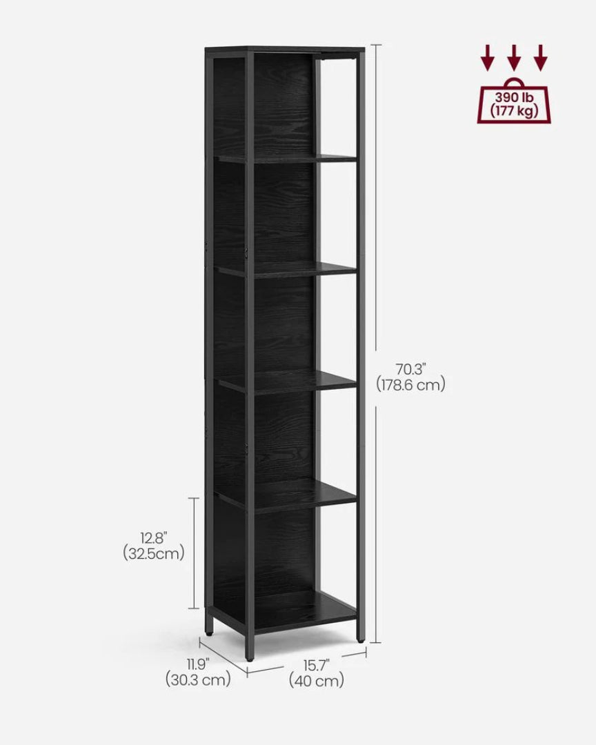 6 Tier LED Bookshelf With Dimmable Lights Display Shelf