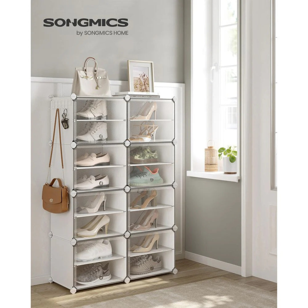 Shoe Organizer Cabinet With Doors 4 To 10 Cubes