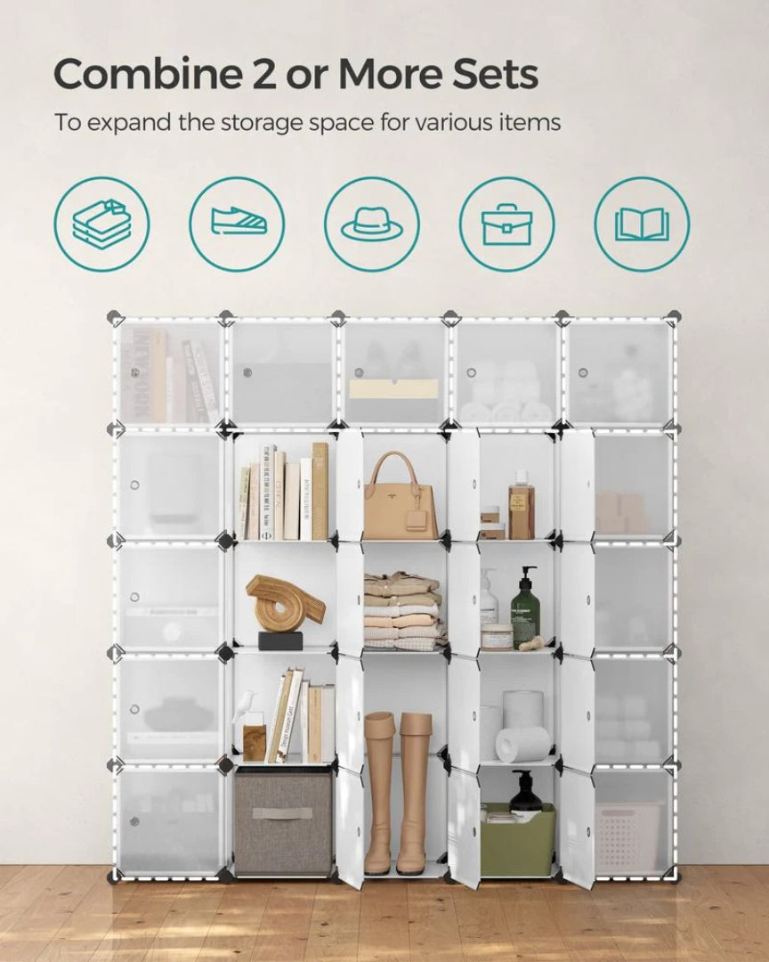 Cube Storage Cabinet With Doors 9 To 16 Plastic Cubes