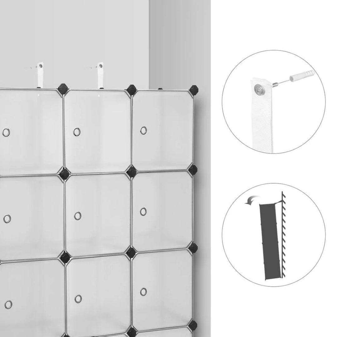 Cube Storage Cabinet With Doors 9 To 16 Plastic Cubes