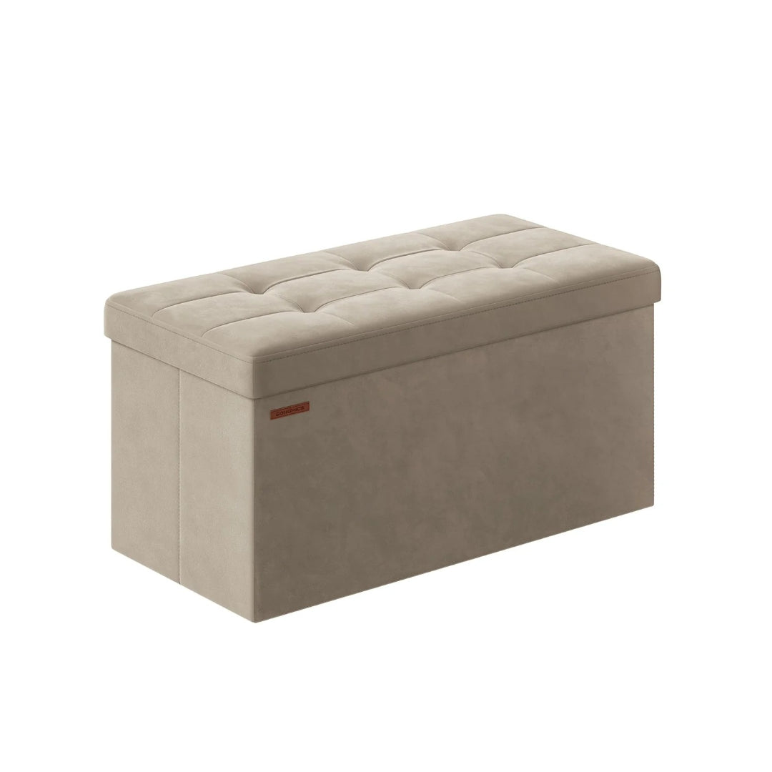 30/43 Inch Storage Ottoman Bench With Flip Lid & Storage Boxes