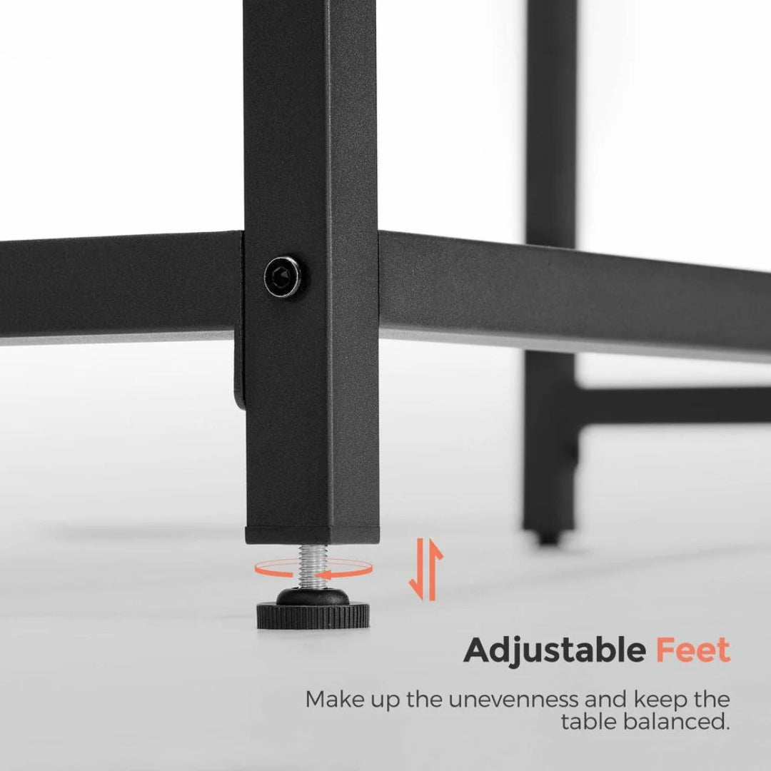 55 Inch Writing Desk For Home Office With Metal Frame