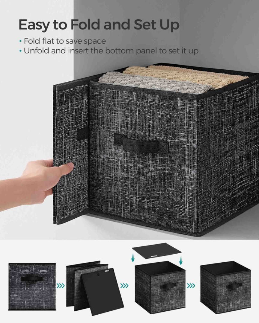 Foldable Storage Cubes Set Of 8 Fabric Bins