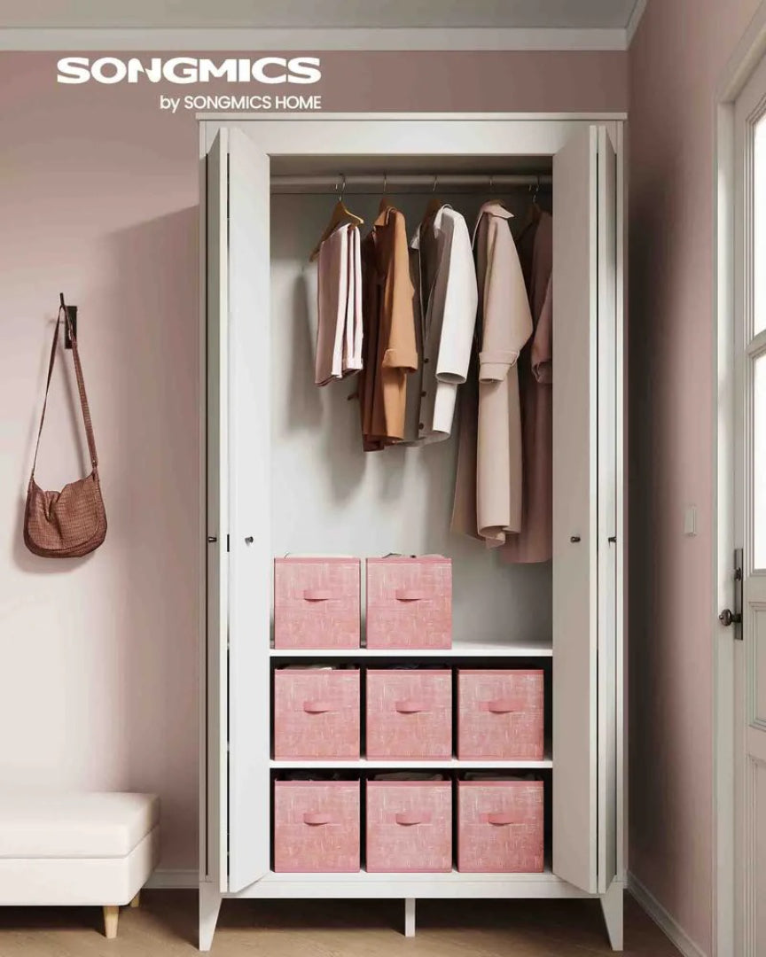 Foldable Storage Cubes Set Of 8 Fabric Bins