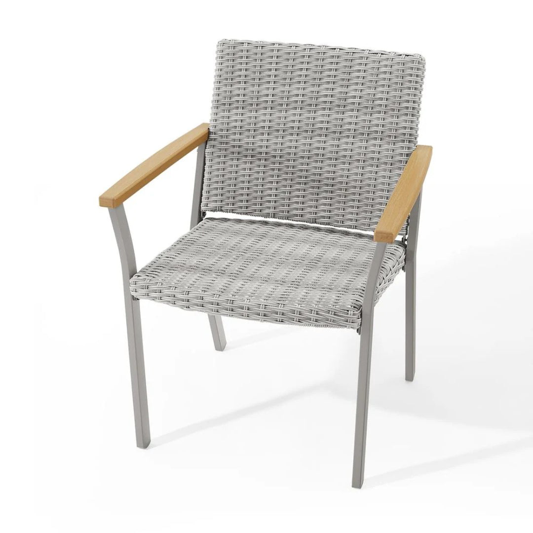 Dining Chair Outdoor Patio Chair With Cushioned Seat 265lb Capacity