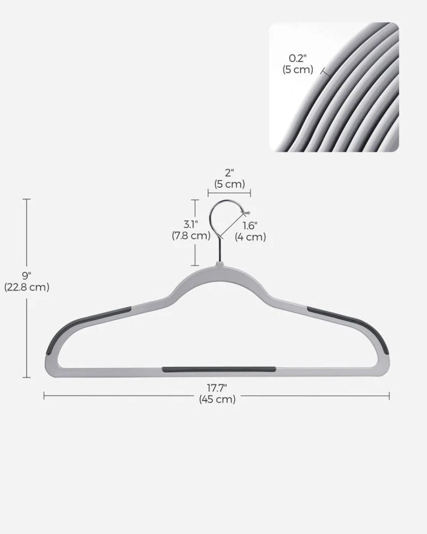 Plastic Coat Hangers Pack Of 50