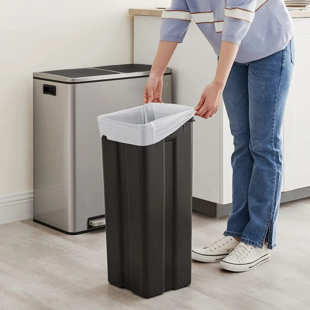 Drawstring Trash Bags, Heavy Duty Leak-Resistant Garbage Bags