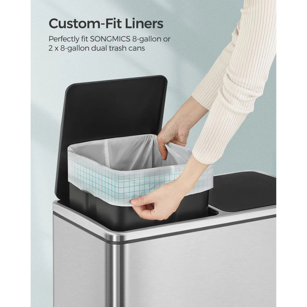 Drawstring Trash Bags, Heavy Duty Leak-Resistant Garbage Bags