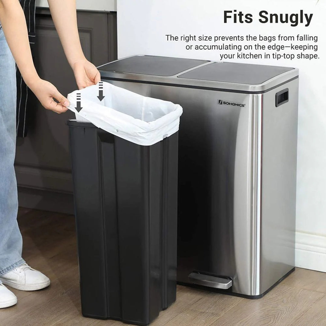 Drawstring Trash Bags, Heavy Duty Leak-Resistant Garbage Bags