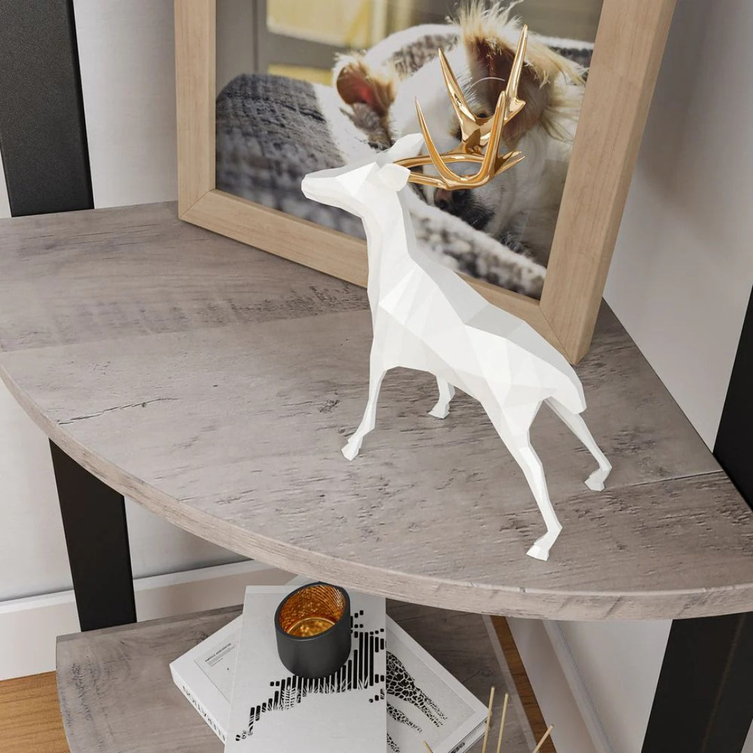 4 Tier Corner Bookshelf Industrial Storage Display Shelf
