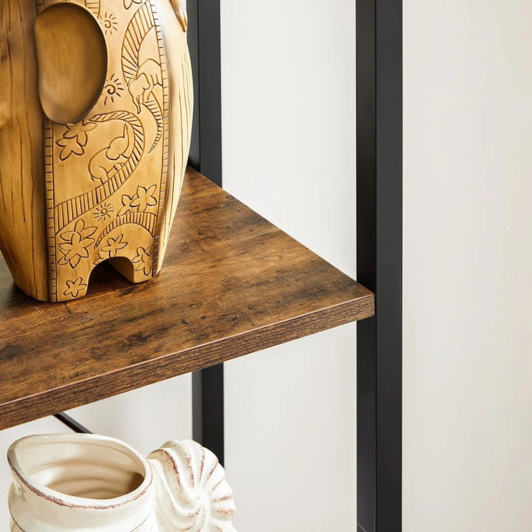 6 Tier Narrow Bookcase With Steel Frame Storage Shelf