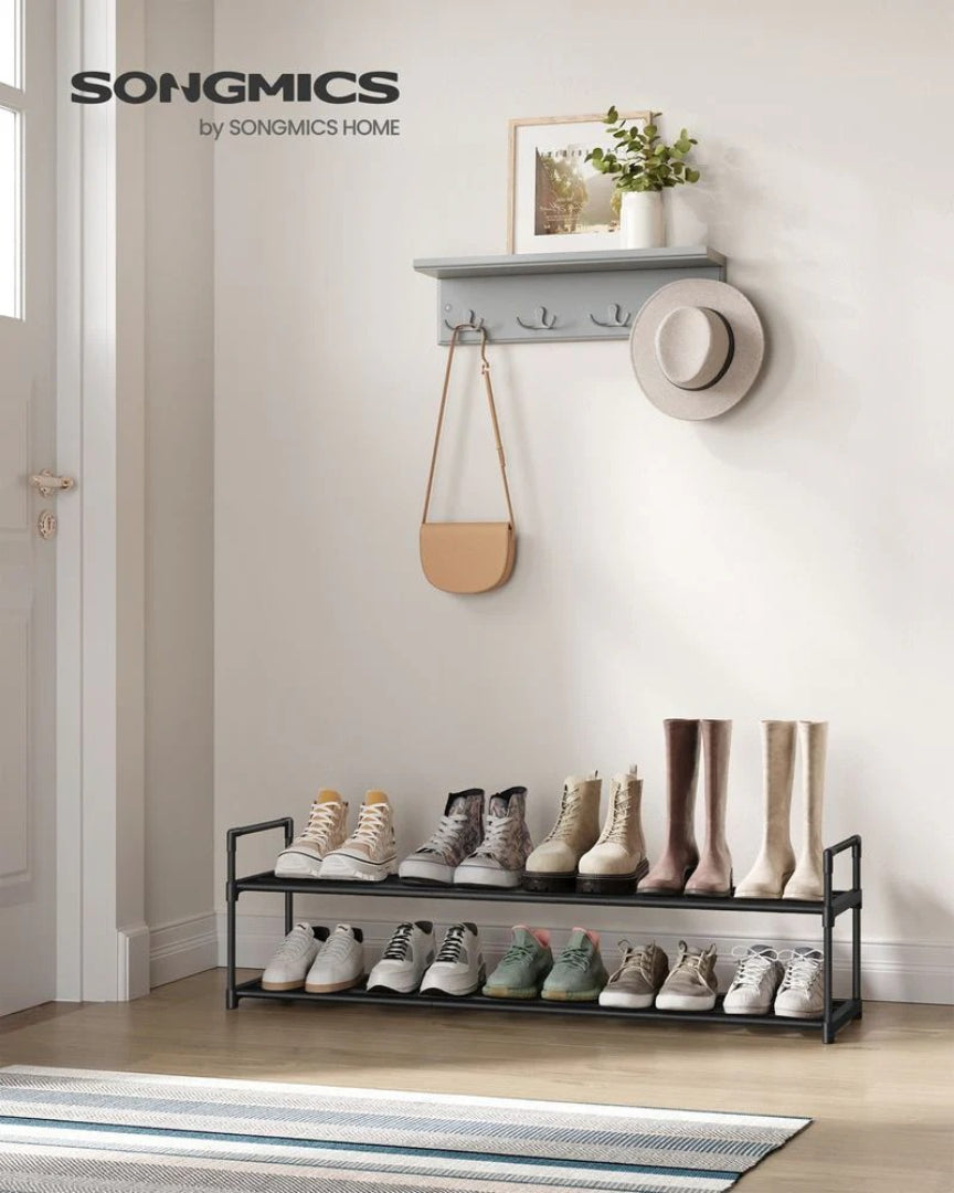 2/3/4/10 Tier Metal Shoe Rack, 36.2/46.1/17.7 Inch Organizer