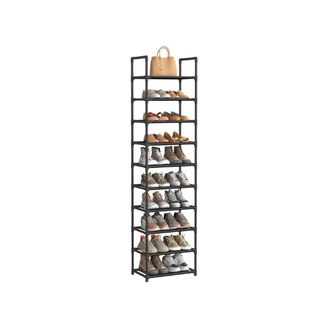 10 Tier Shoe Rack With Metal Frame – product view 1 | Ridgefield New York