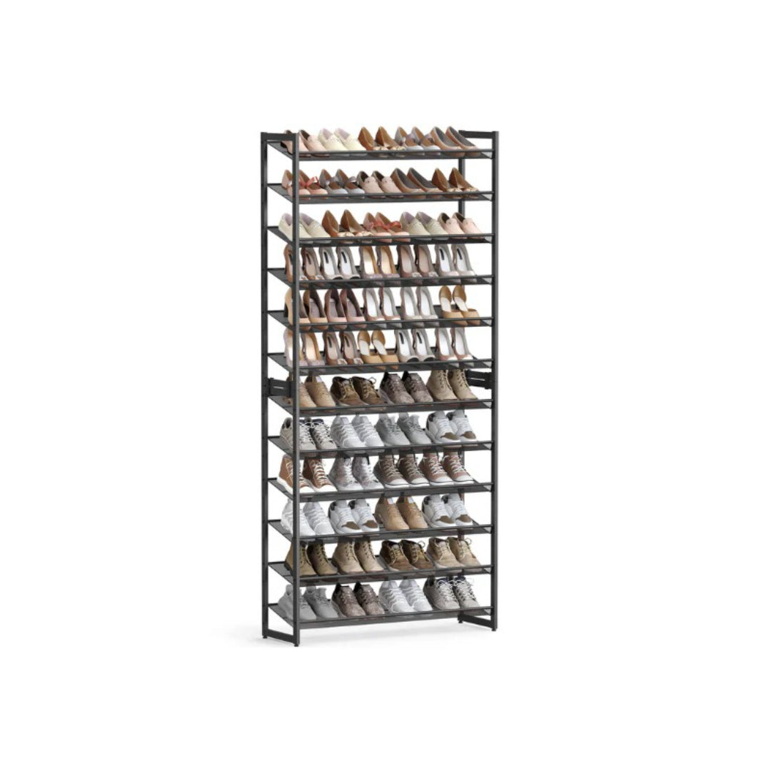 12 Tier Shoe Rack With Metal Shelves – product view 2 | Ridgefield New York