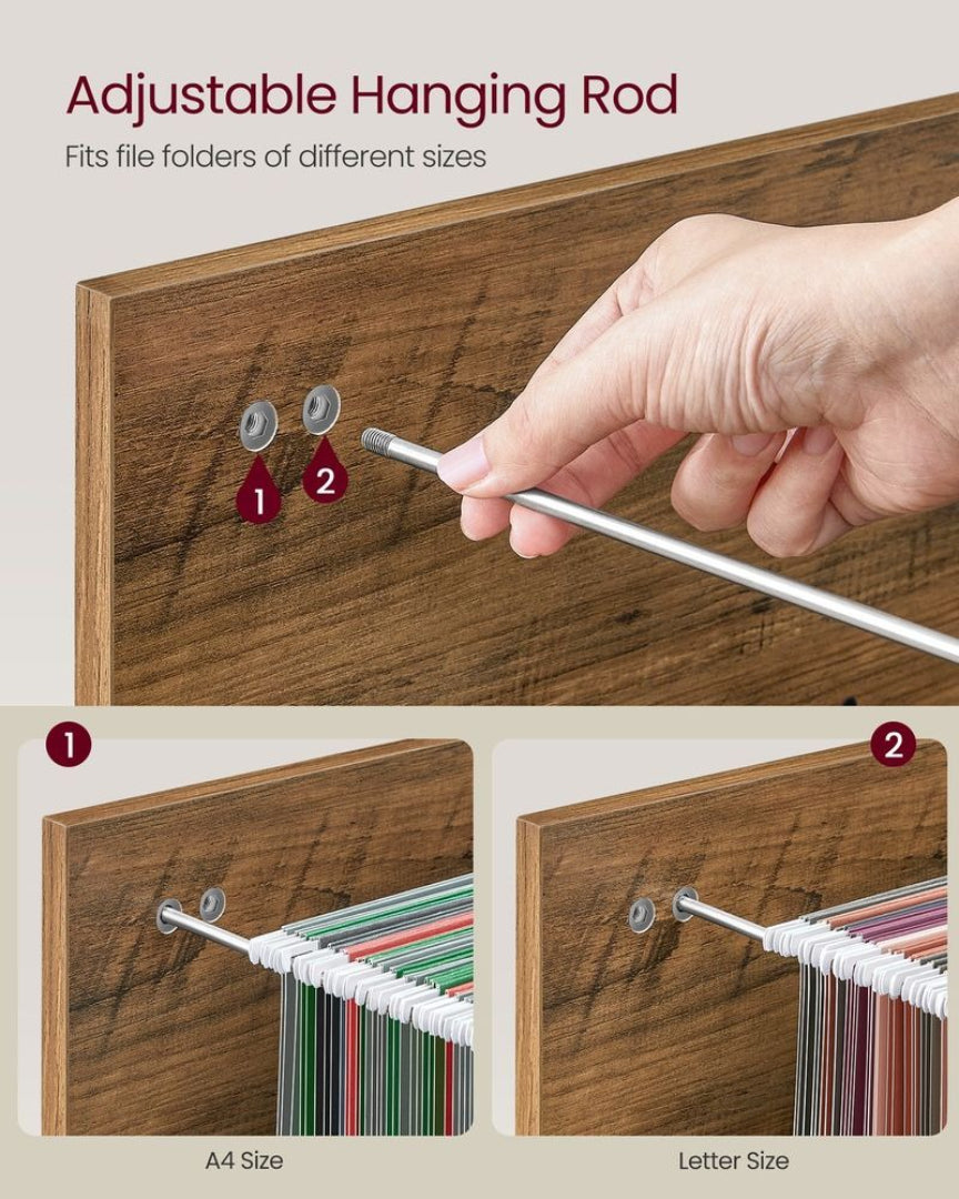 2 Drawer Rolling File Cabinet With Lock & Wheels – product view 4 | Ridgefield New York