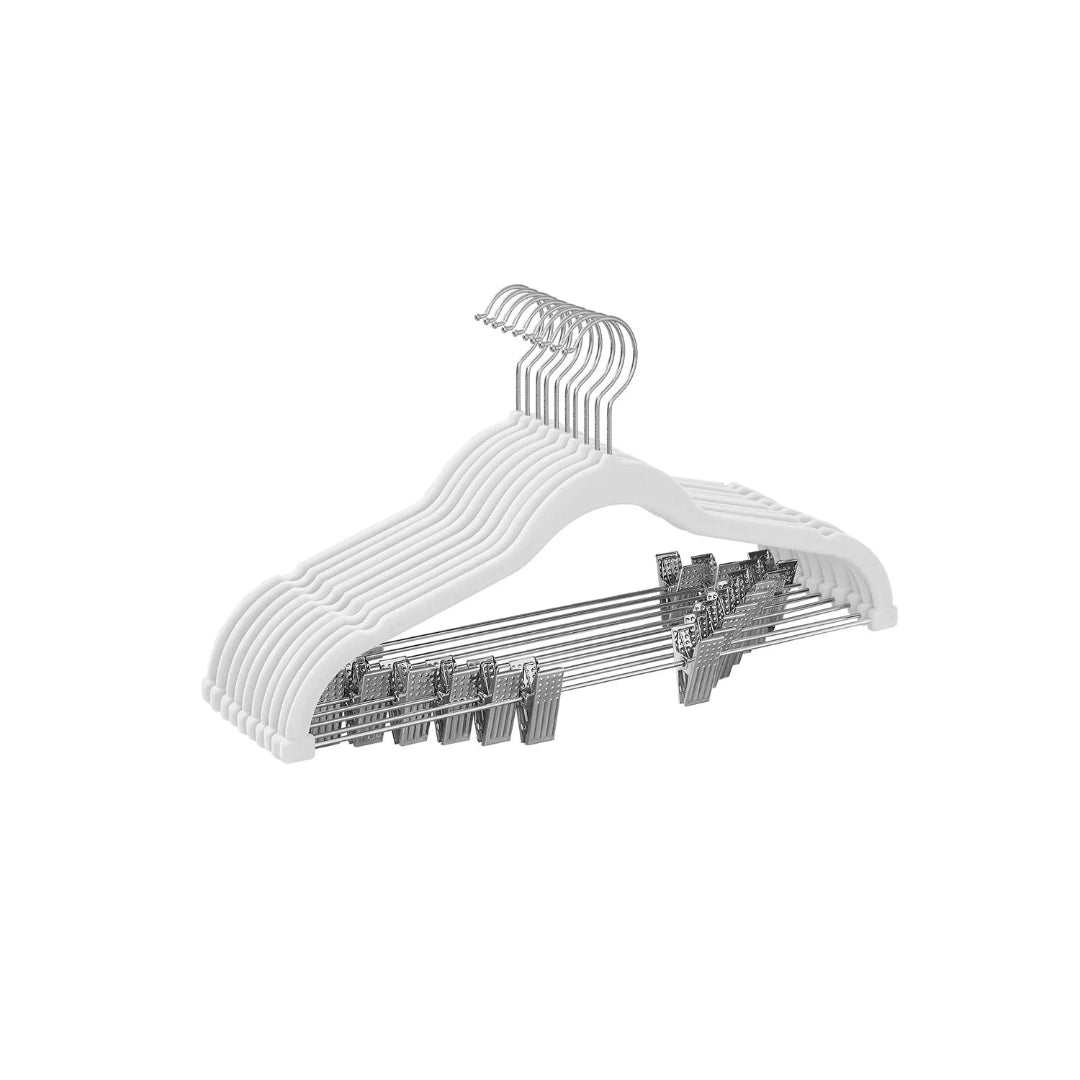 Velvet Pants Hangers With Adjustable Clips Set – product view 1 | Ridgefield New York