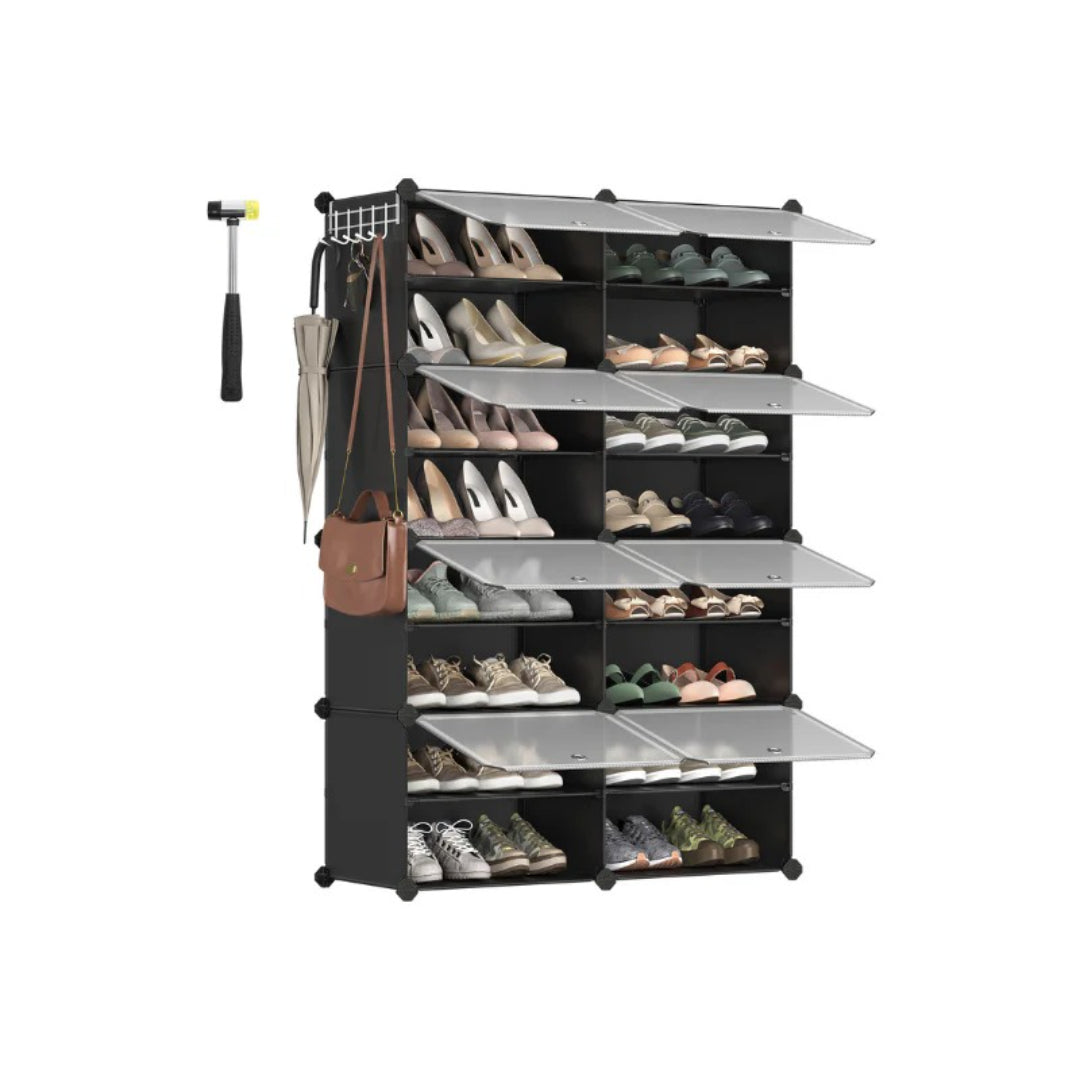 Shoe Organizer Cabinet With Doors 4 To 10 Cubes