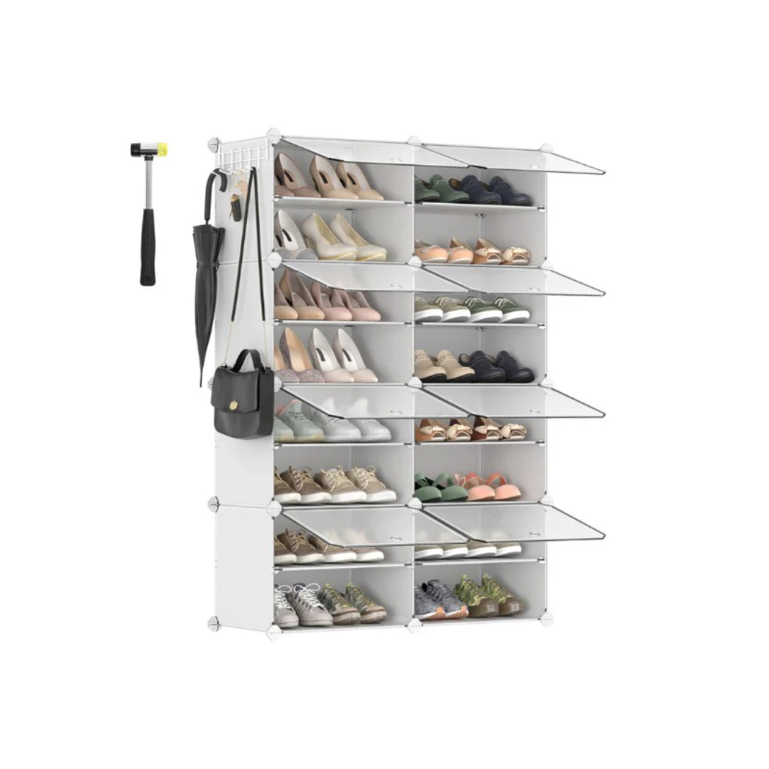 Shoe Organizer Cabinet With Doors 4 To 10 Cubes