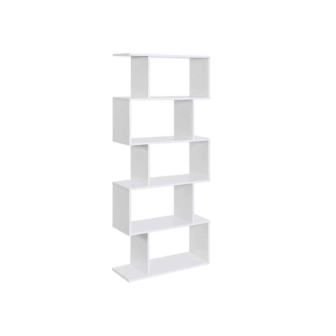 5 Tier Wooden Bookcase, 62.6 Inch Storage Shelf