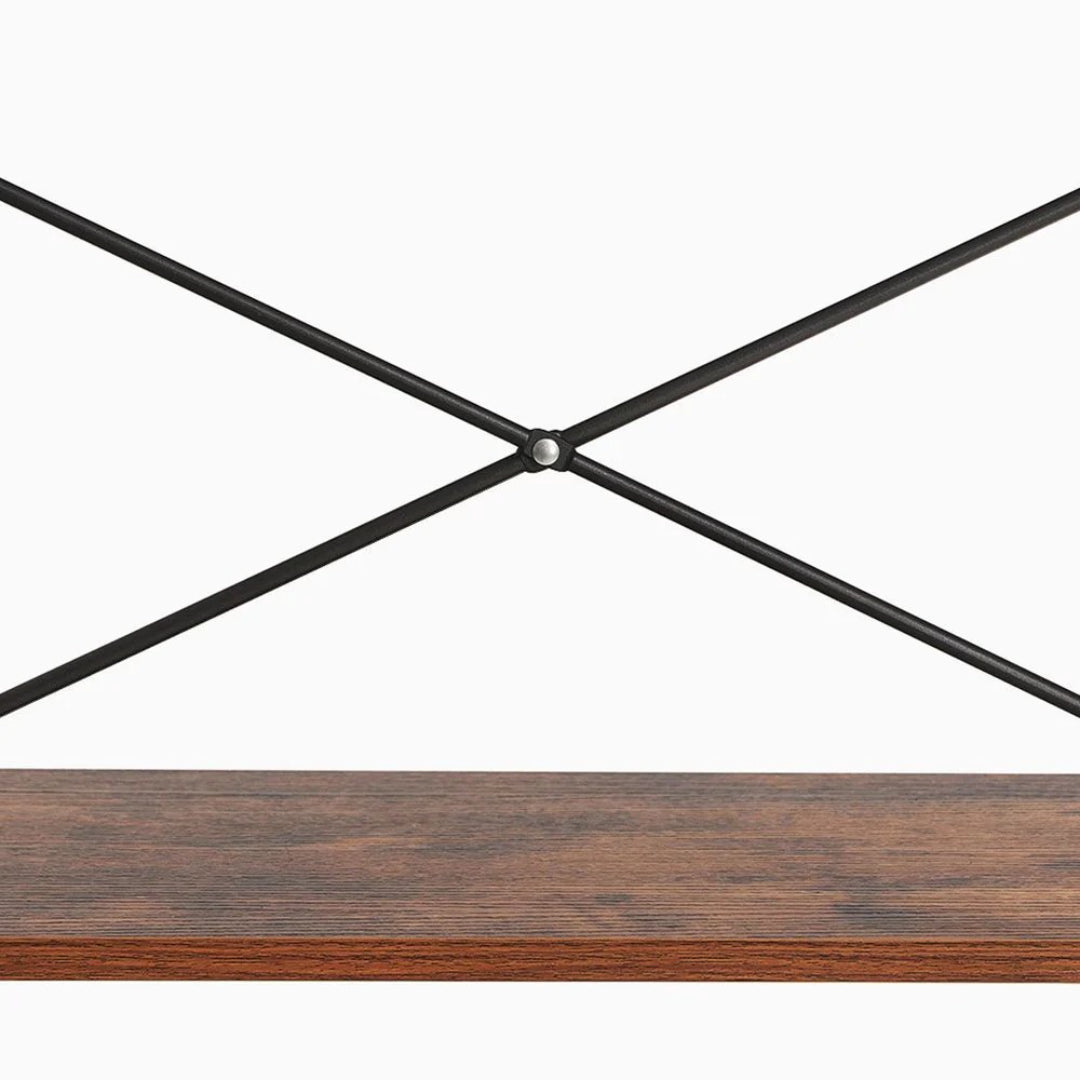 5 Tier Ladder Shelf With Steel Frame, 67.7 Inch Storage Rack