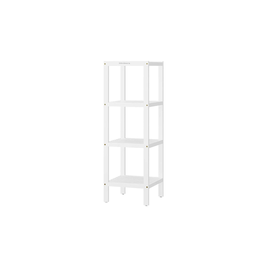 Bathroom Shelf 4-Tier Bamboo Storage Rack 38.6in High