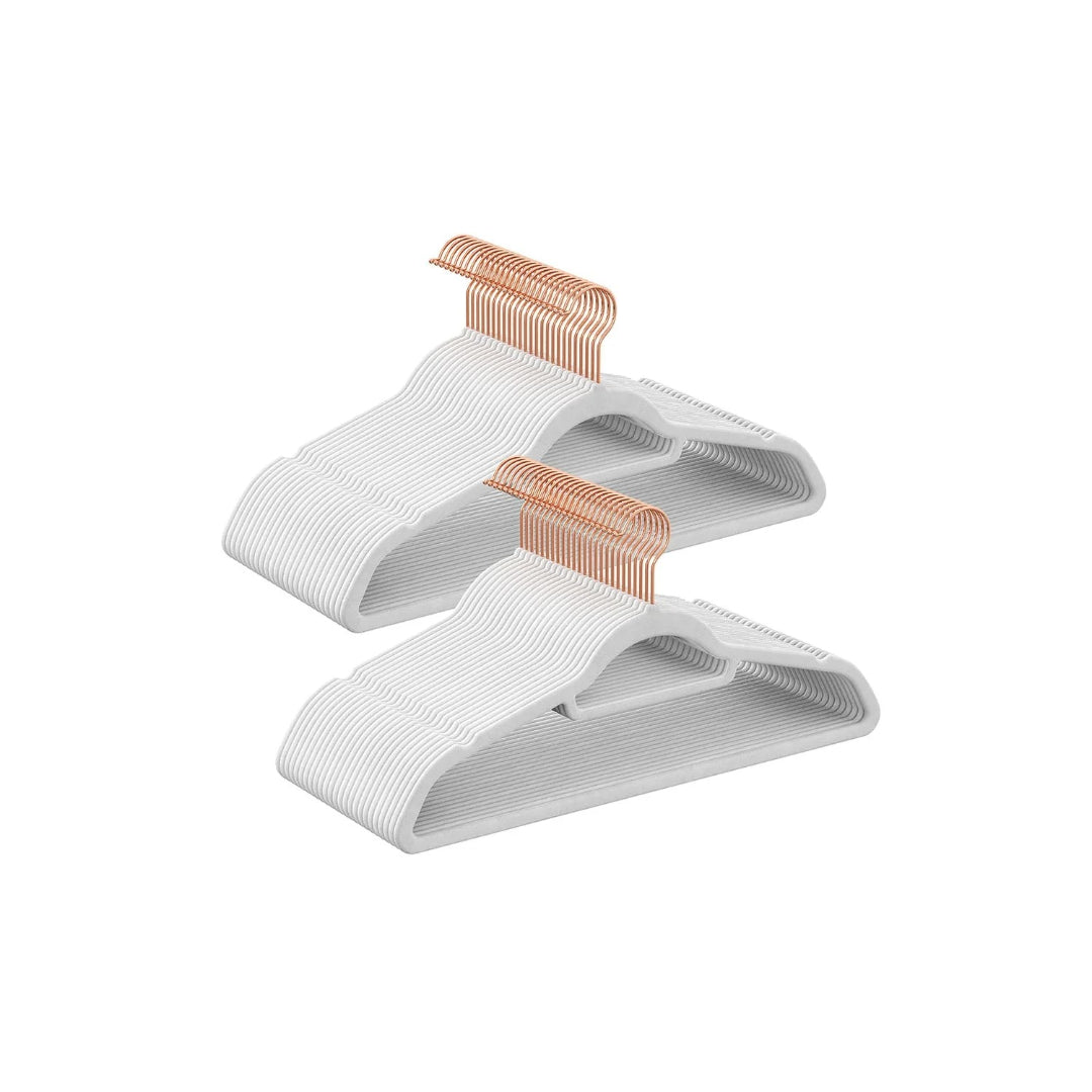 Velvet Clothes Hangers Set Of 50 Or 60 With Rose Gold Hook