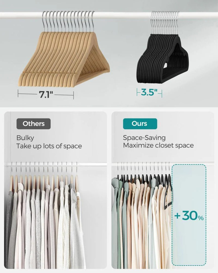 Velvet Clothes Hangers 60 Pack Non Slip