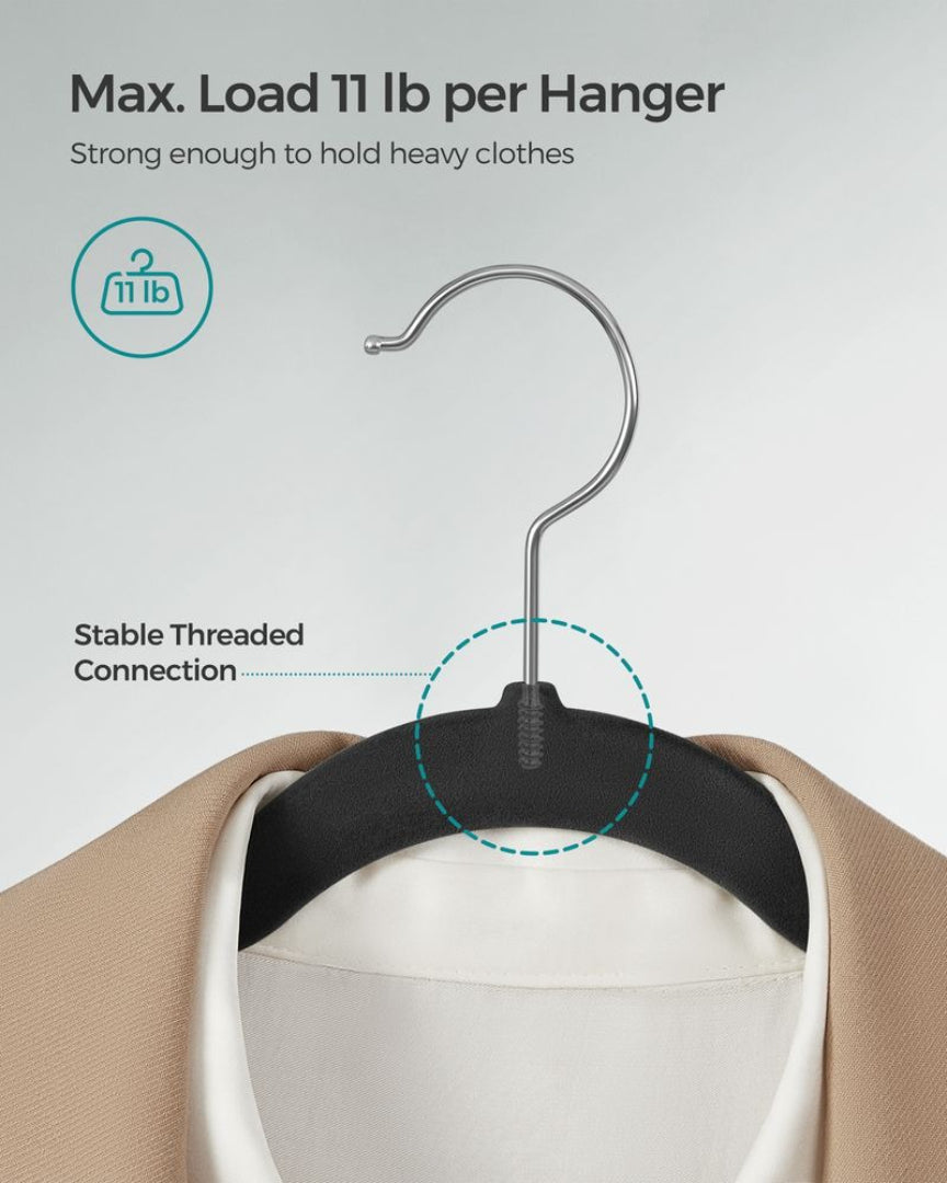 Velvet Clothes Hangers 60 Pack Non Slip