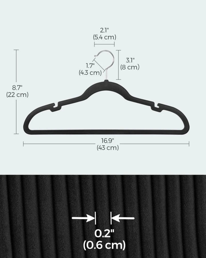 Velvet Clothes Hangers 60 Pack Non Slip