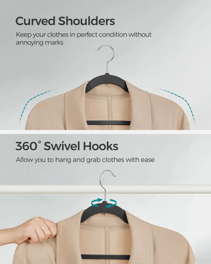 Velvet Clothes Hangers 60 Pack Non Slip
