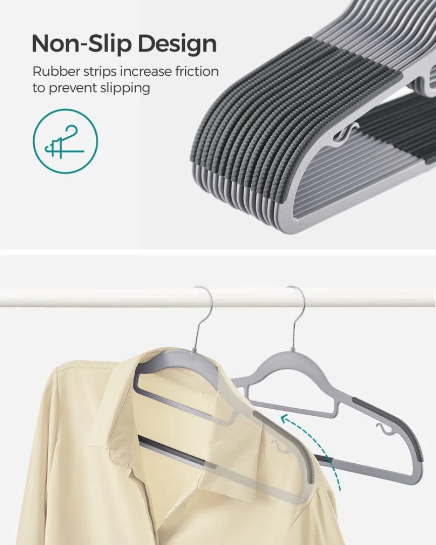 Heavy Duty Plastic Clothes Hangers Pack Of 30 Or 50