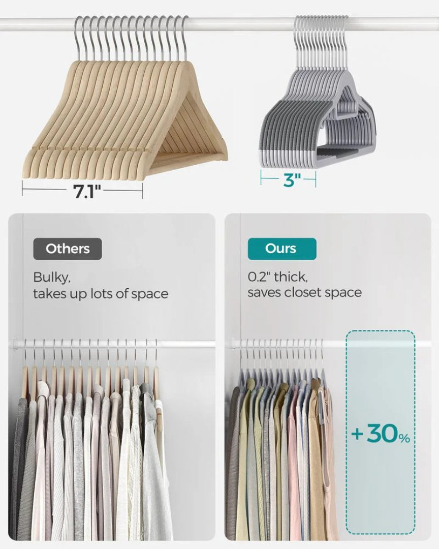 Heavy Duty Plastic Clothes Hangers Pack Of 30 Or 50