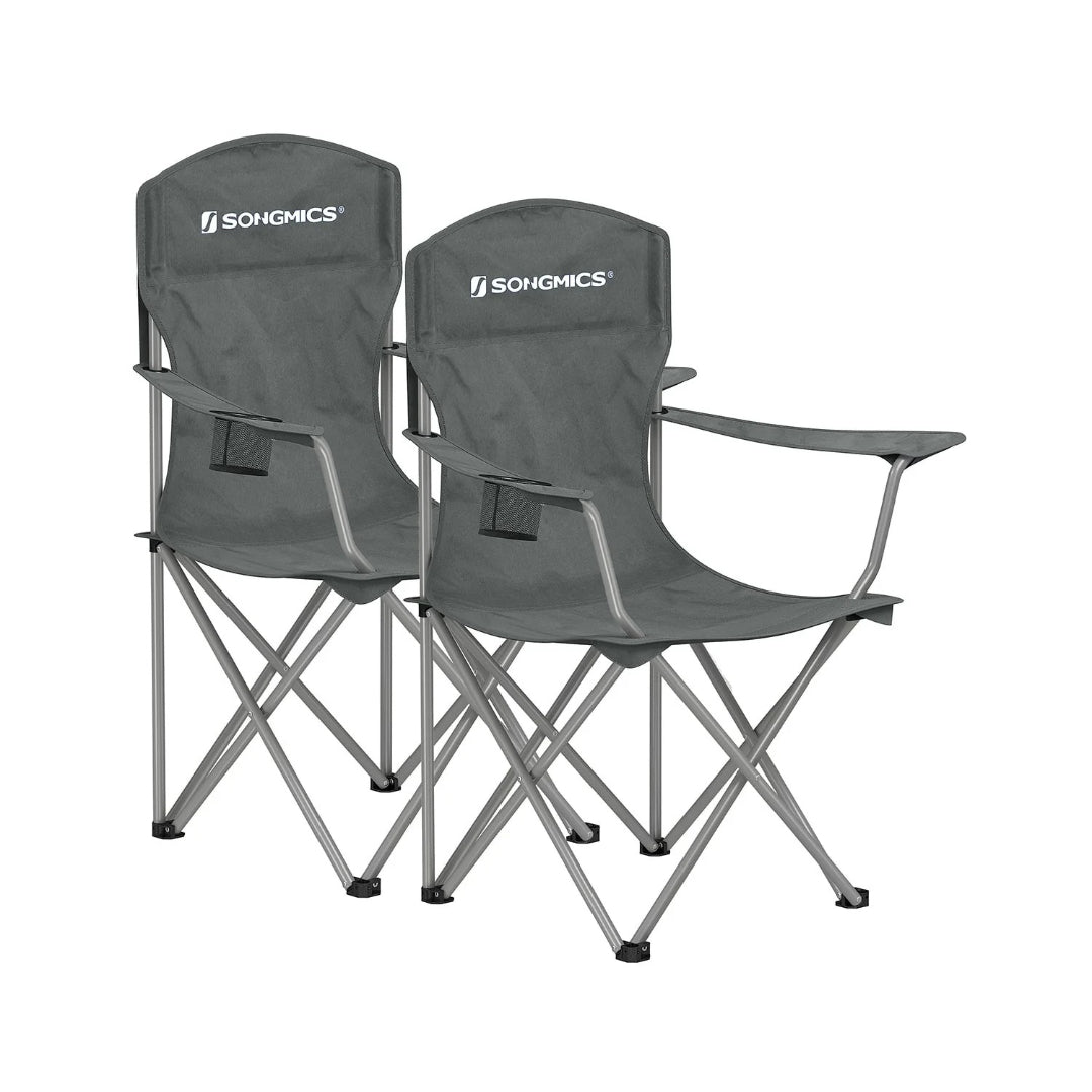 Camping Chairs Set of 2 Folding Chairs 330lb Capacity 35.4in Portable